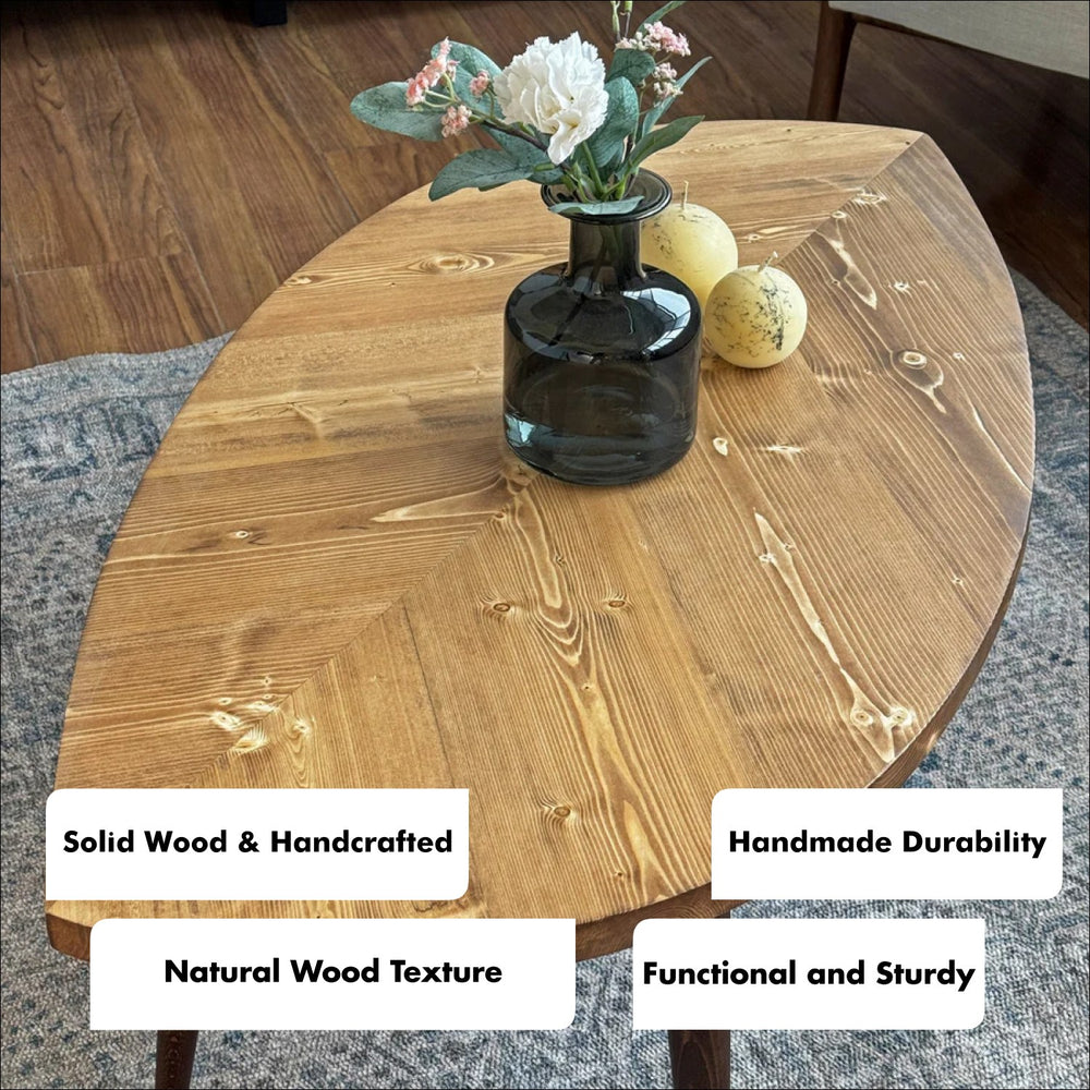 Coffee Table With Drop Leaves - Solid Wood Modern Coffee Table - UPP Home Store
