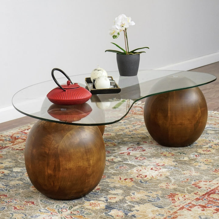 glass-coffee-table-brown-decorative-wooden-balls-modern-center-table-stylish-home-decor-item-upphomestore