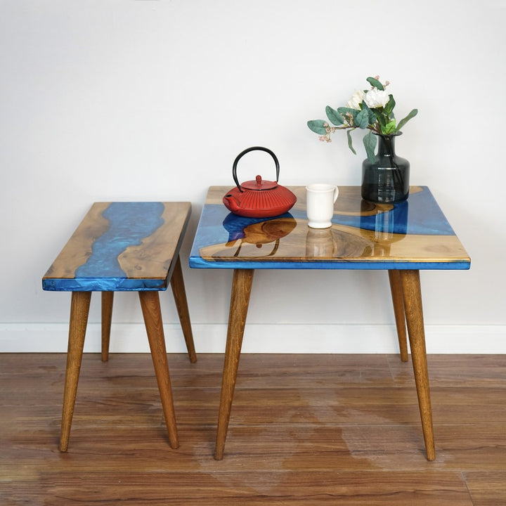 resin-walnut-coffee-table-set-of-2-blue-epoxy-furniture-elegant-durable-wooden-coffee-tables-upphomestore