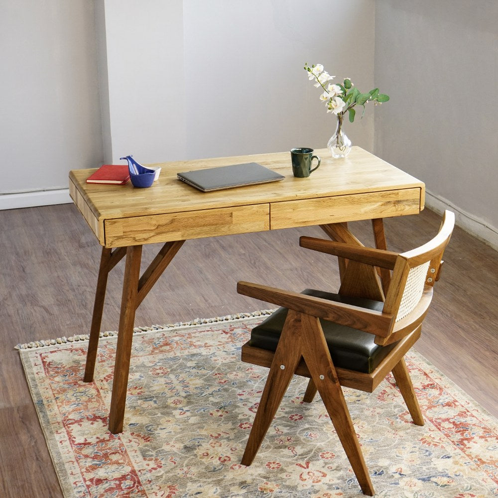 narrow-desk-with-drawers-oak-wood-writing-table-with-wooden-legs-functional-computer-desk-upphomestore