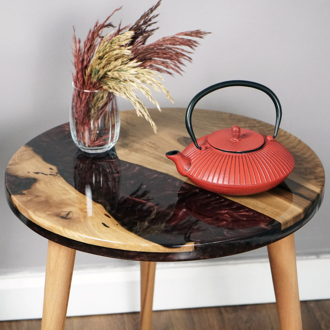 maroon-resin-round-coffee-table-live-edge-river-design-epoxy-furniture-modern-luxury-decor-upphomestore
