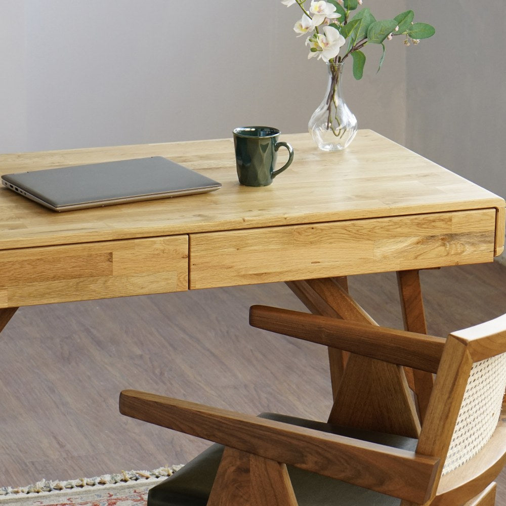 narrow-desk-with-drawers-oak-wood-writing-table-with-wooden-legs-durable-solid-oak-construction-upphomestore