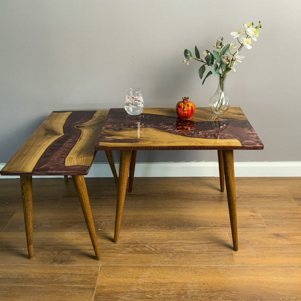 resin-walnut-coffee-table-set-of-2-burgundy-epoxy-furniture-luxurious-home-furniture-choice-upphomestore