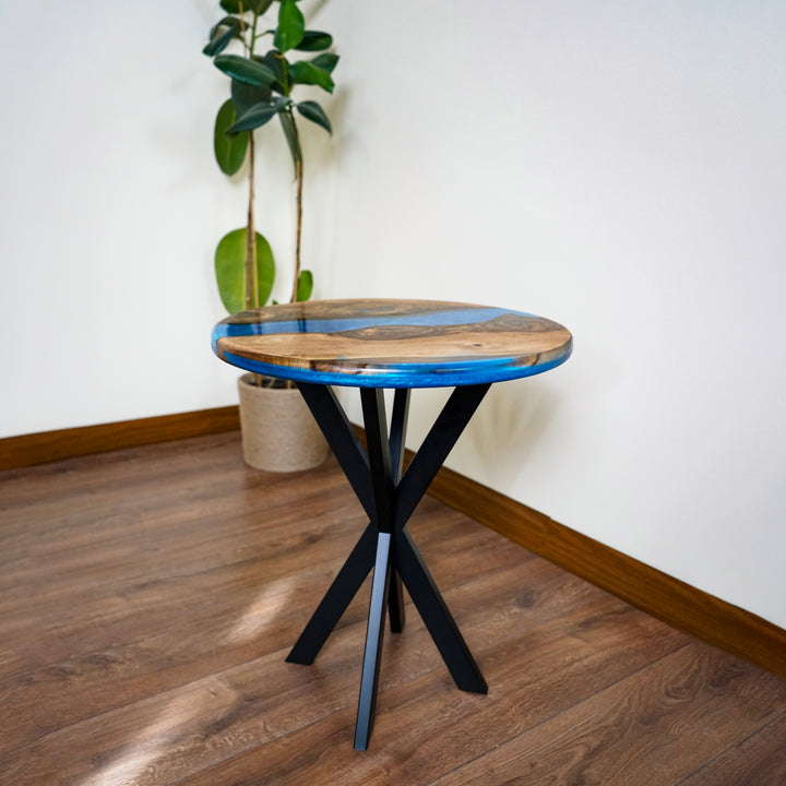 blue-resin-round-coffee-table-with-metal-legs-live-edge-river-design-handcrafted-beauty-for-urban-style-upphomestore