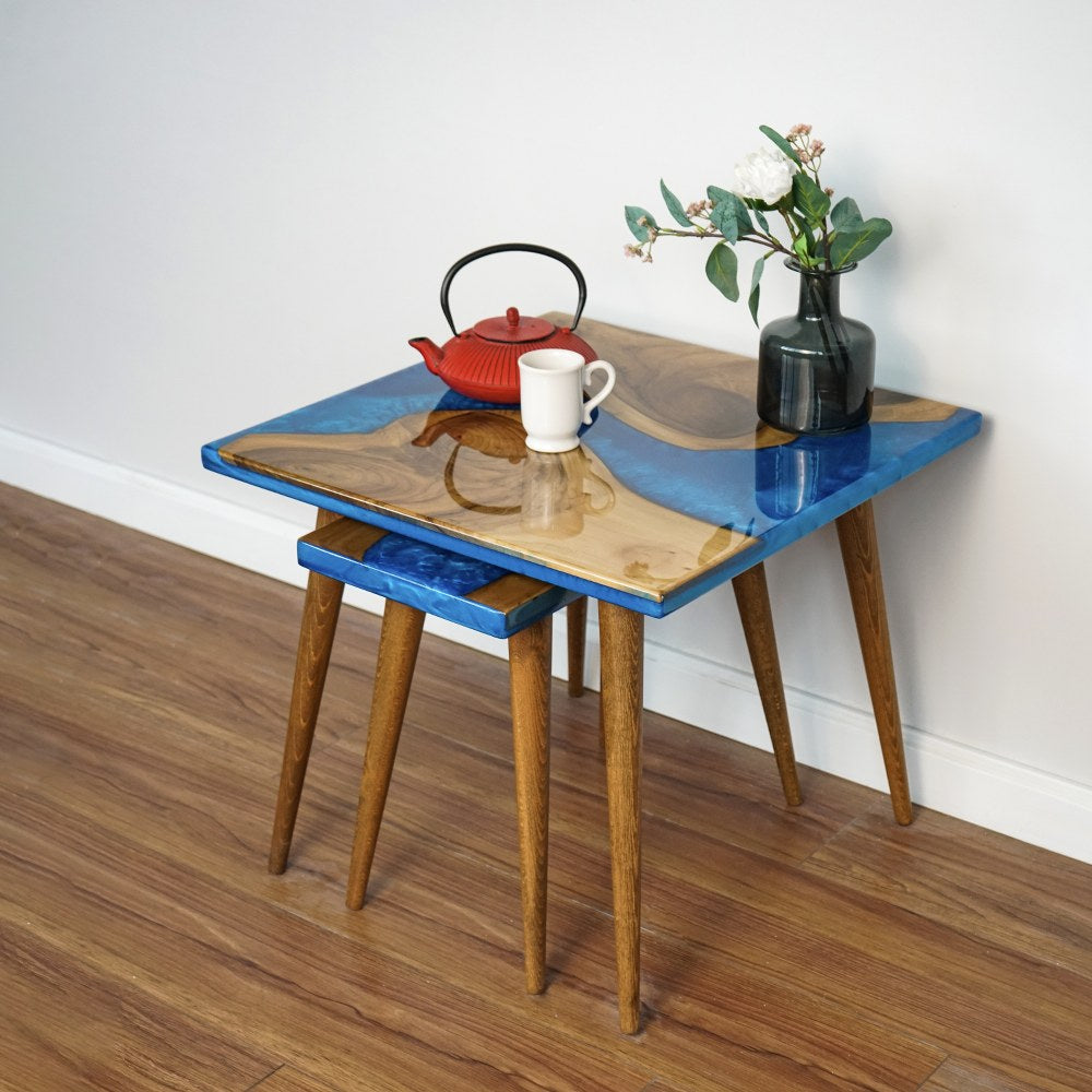 resin-walnut-coffee-table-set-of-2-blue-epoxy-furniture-unique-epoxy-resin-wood-combination-upphomestore