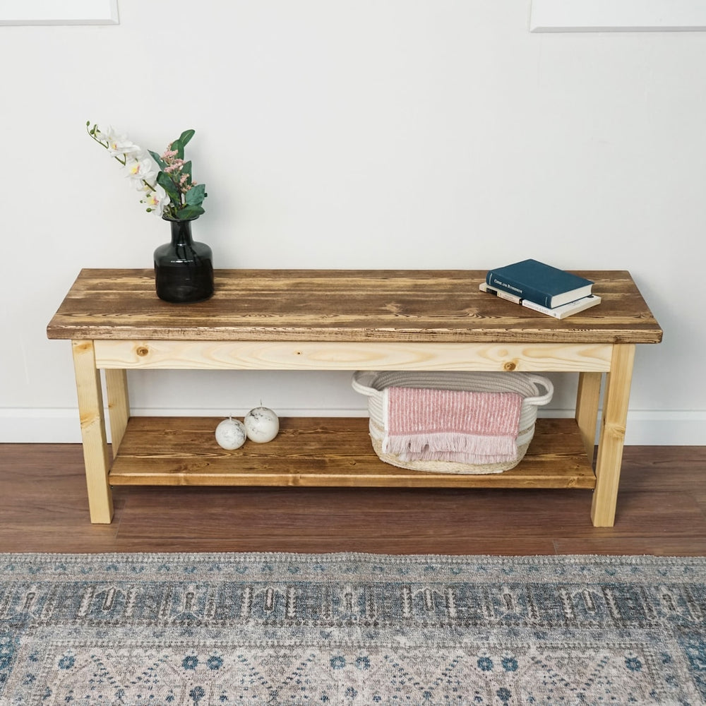 Entryway Bench with Shelf | Shoe Rack with Storage - UPP Home Store