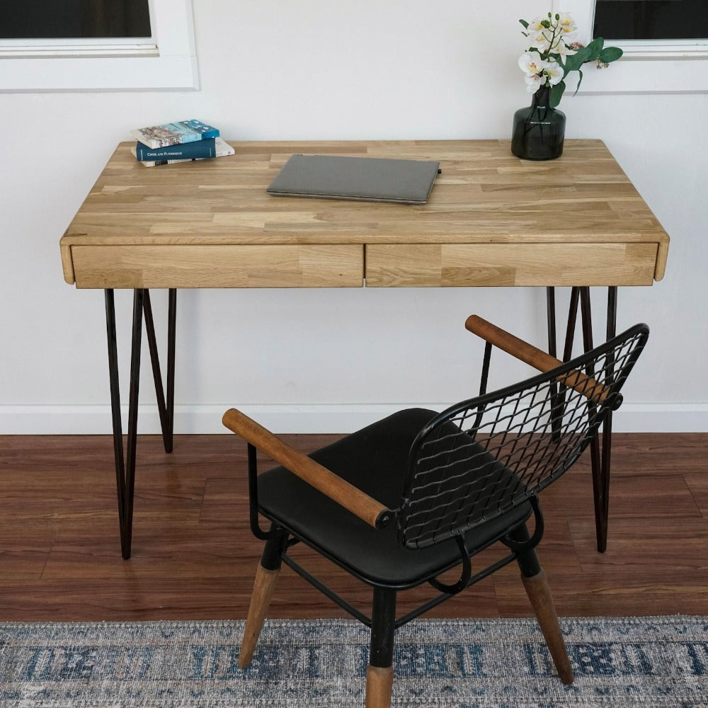 computer-desk-with-drawers-mid-century-solid-wood-desk-with-drawers-metal-leg-modern-design-upphomestore