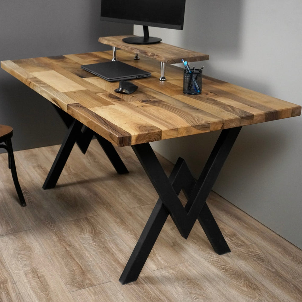 computer-desk-with-stand-walnut-solid-work-desk-metal-leg-v20-near-you-upphomestore