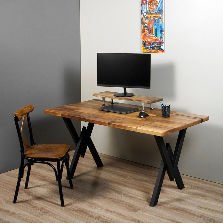 computer-desk-with-stand-walnut-solid-work-desk-metal-leg-v19-modern-design-upphomestore