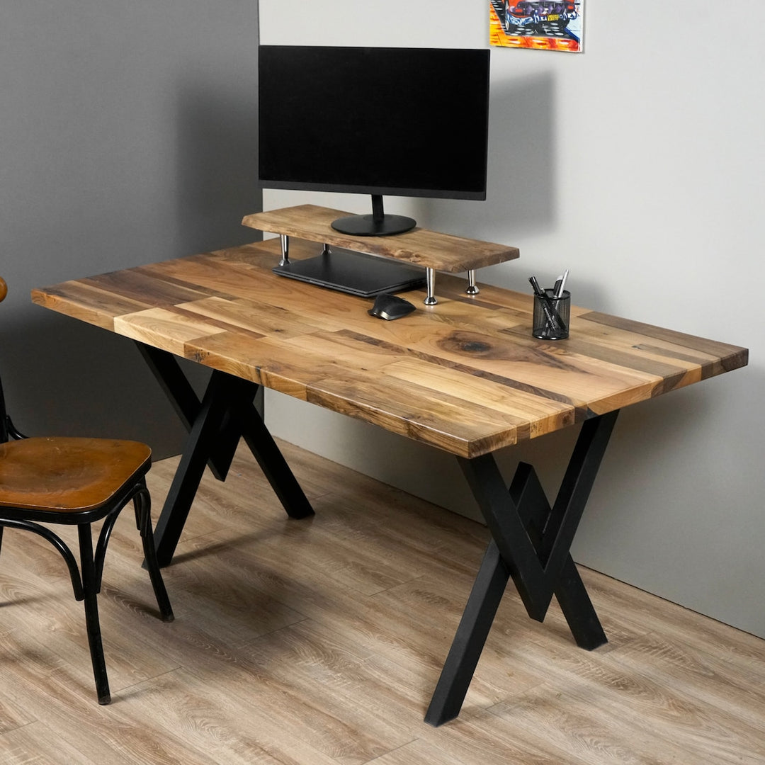 computer-desk-with-stand-work-desk-walnut-solid-metal-leg-v.17-with-drawers-upphomestore
