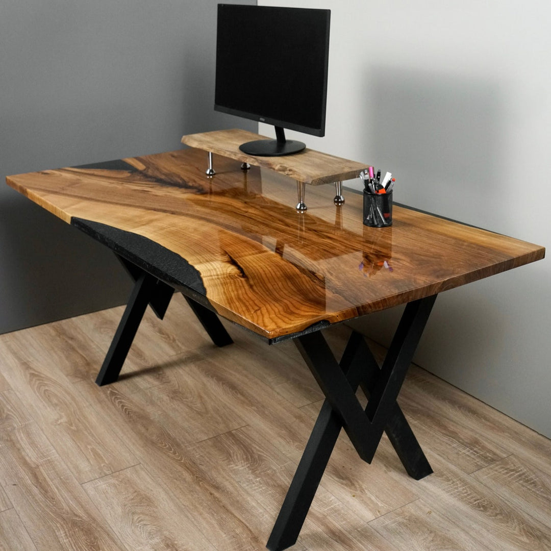 computer-desk-with-stand-work-desk-walnut-solid-black-epoxy-and-resin-metal-leg-v14-table-design-upphomestore