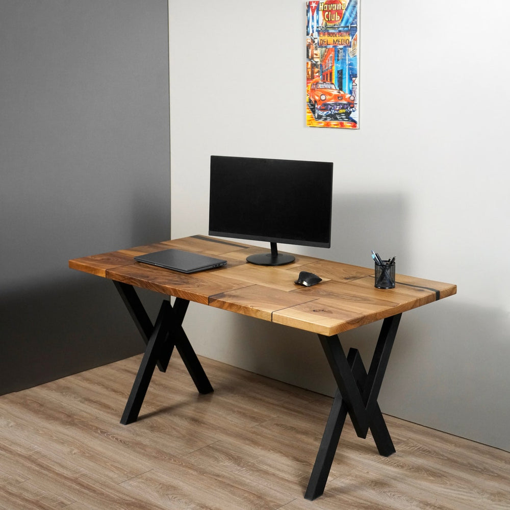 computer-desk-with-stand-walnut-solid-work-desk-metal-leg-v19-near-you-upphomestore