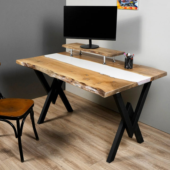 computer-desk-with-stand-work-desk-live-edge-desk-walnut-solid-white-epoxy-and-resin-metal-leg-v15-organization-ideas-upphomestore