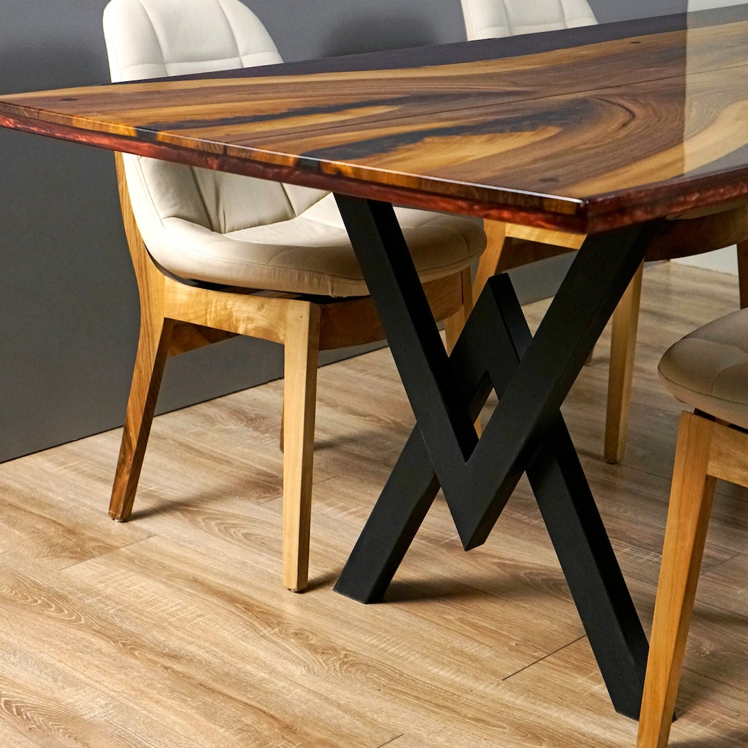 walnut-solid-dining-table-dining-table-sets-farmhouse-table-set-work-and-computer-table-maroon-epoxy-resin-table-metal-leg-contemporary-upphomestore
