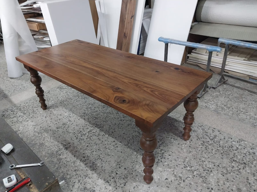 Walnut Farmhouse Dining Table, 80 × 36 in, ready-to-ship piece No. 133, photo 1