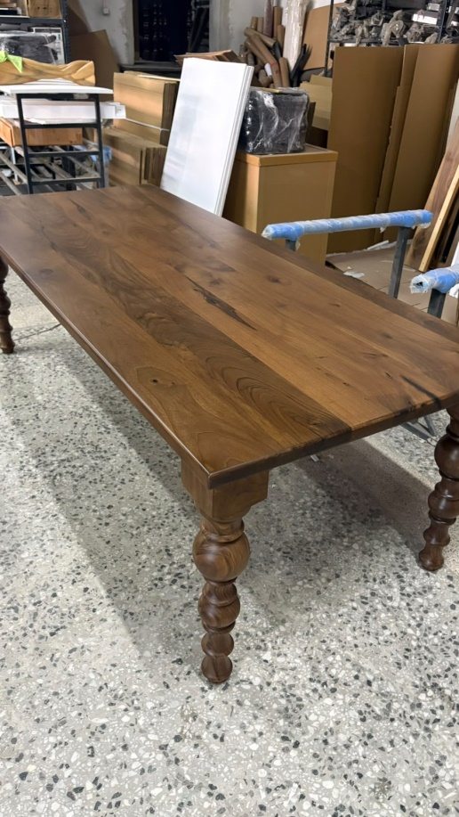 Walnut Farmhouse Dining Table, 89 × 36 in, ready-to-ship piece No. 160, photo 1