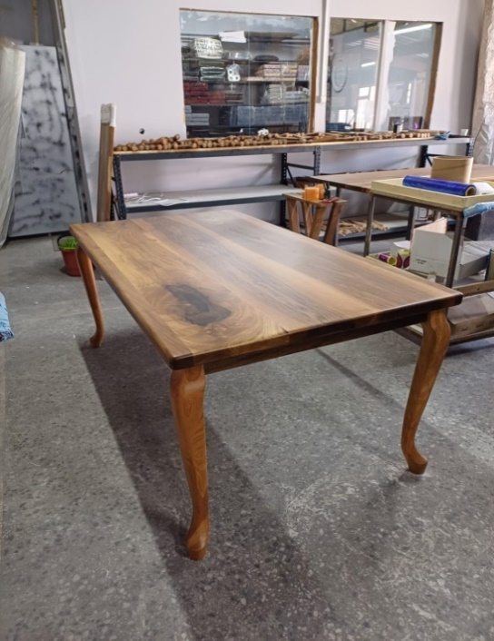 Walnut Dining Table, Cabriole Legs, 72 × 39 in, ready-to-ship piece No. 12, photo 1