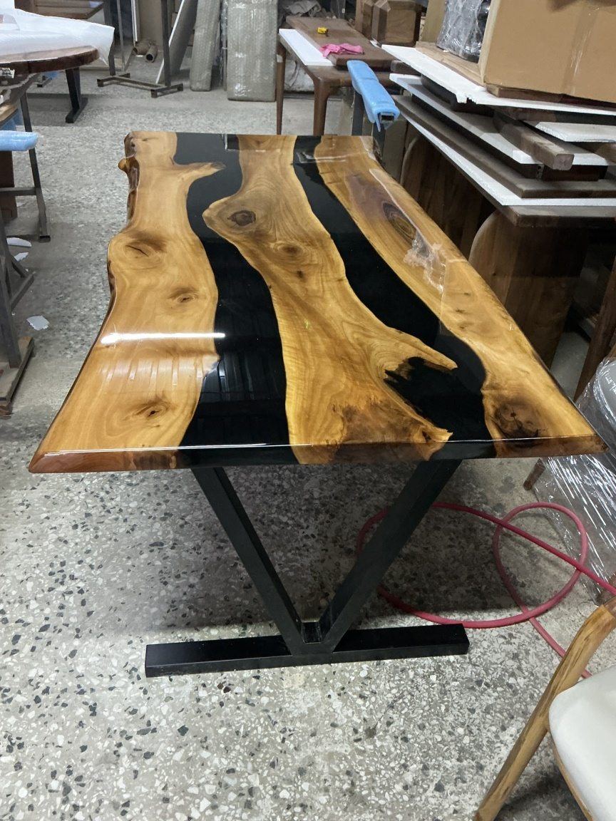 Black River Epoxy Table, 72 × 34 in, ready-to-ship piece No. 170, photo 1