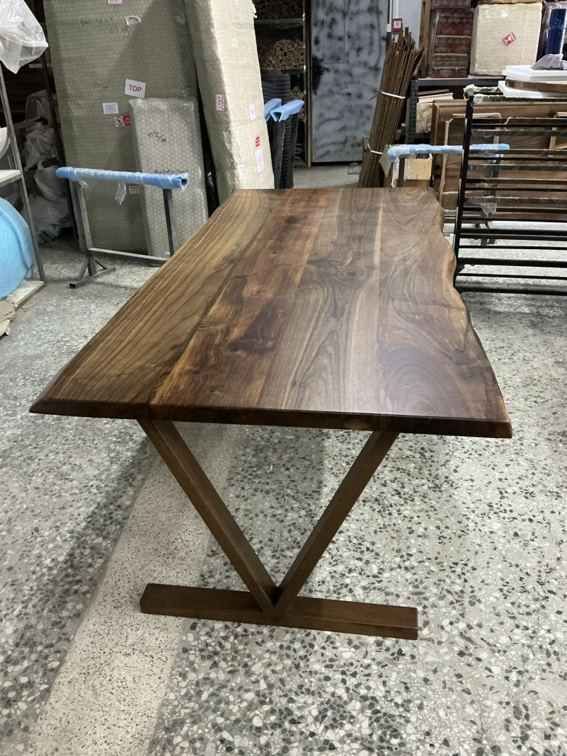 Walnut Live Edge Dining Table, 80 × 36 in, ready-to-ship piece No. 175, photo 1