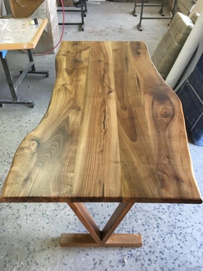 Walnut Live Edge Dining Table, 72 × 34 in, ready-to-ship piece No. 27, photo 1