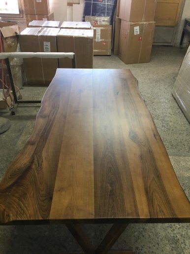 Walnut Live Edge Dining Table, 72 × 34 in, ready-to-ship piece No. 25, photo 1