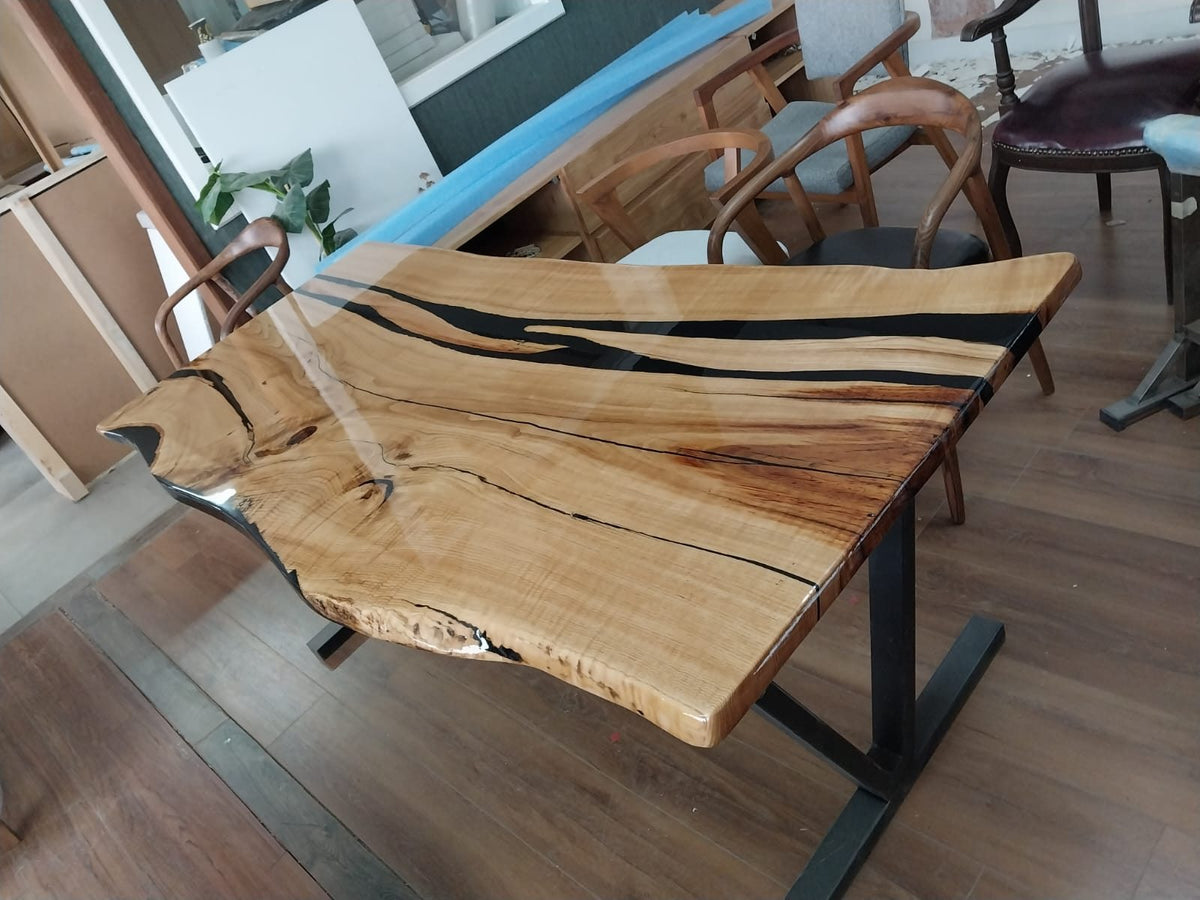 Chestnut Live Edge Dining Table, 72 × 34 in, ready-to-ship piece No. 165, photo 1