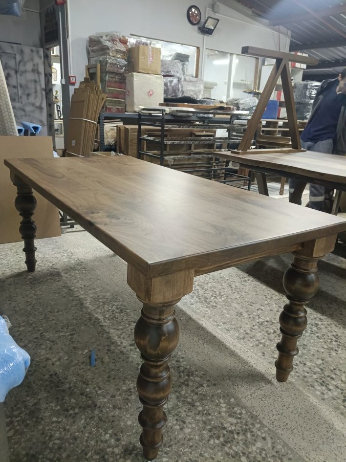 Walnut Farmhouse Dining Table, 72 × 34 in, ready-to-ship piece No. 174, photo 1