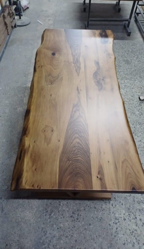 Walnut Live Edge Dining Table, 72 × 30 in, ready-to-ship piece No. 19, photo 1