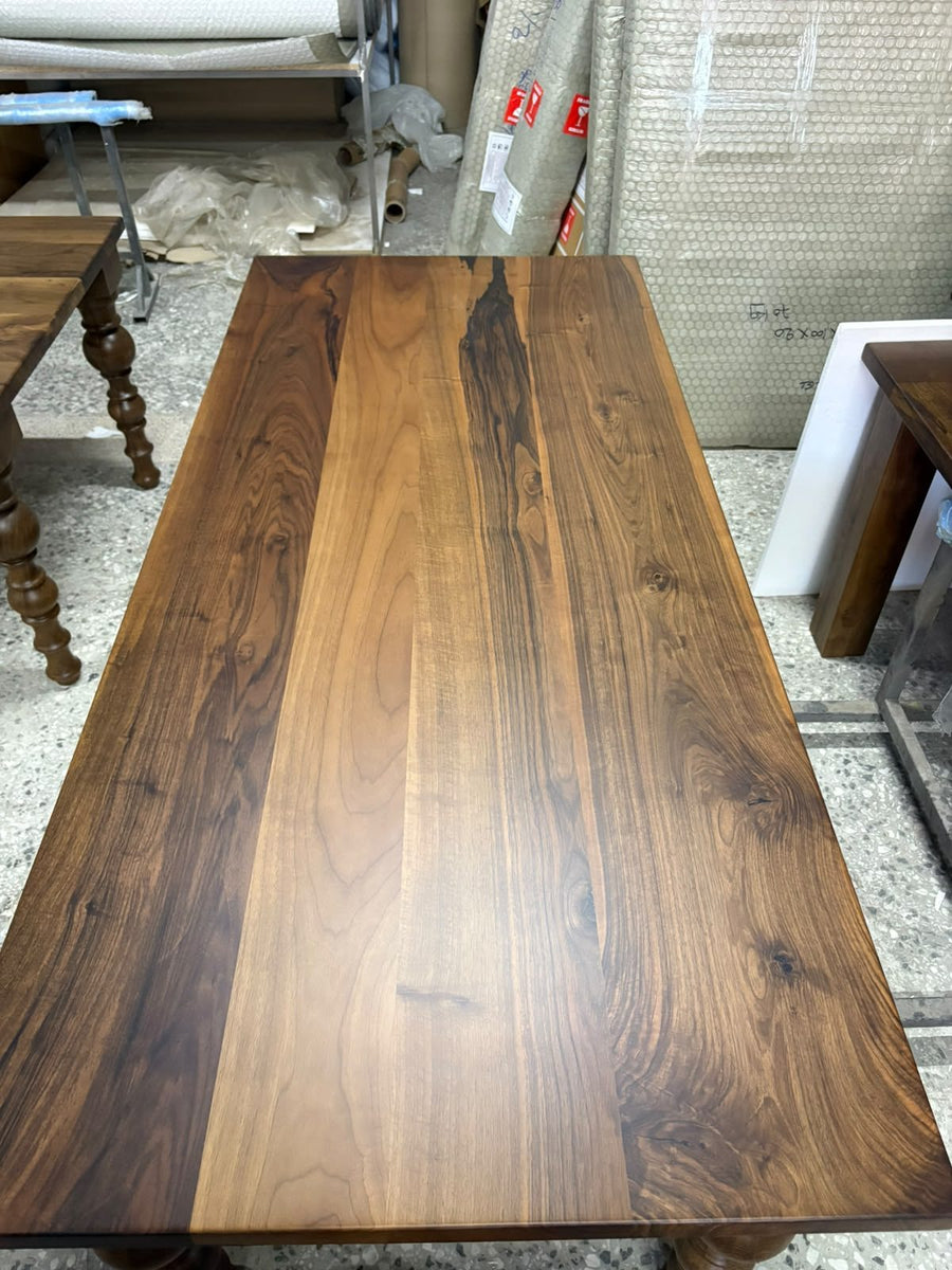 Walnut Farmhouse Dining Table, 87 × 39 in, ready-to-ship piece No. 162, photo 1