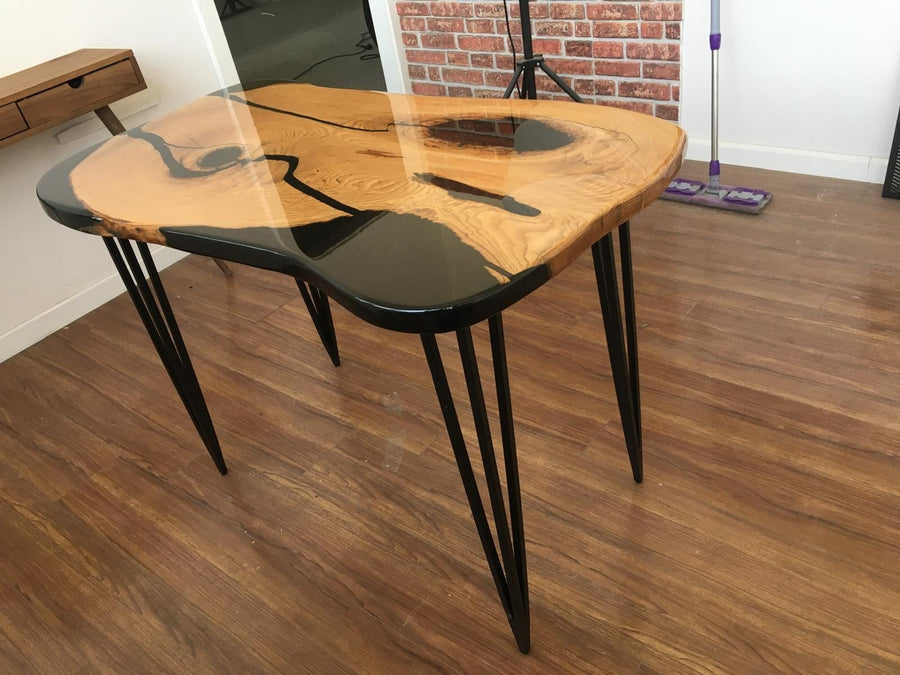 Chestnut Epoxy Live Edge Table, 46 × 25 in, ready-to-ship piece No. 1, photo 1
