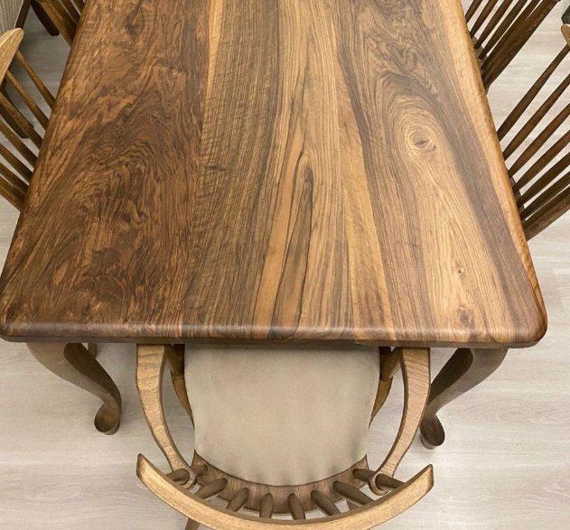 Walnut Dining Table, Cabriole Legs, 79 × 39 in, ready-to-ship piece No. 8, photo 1