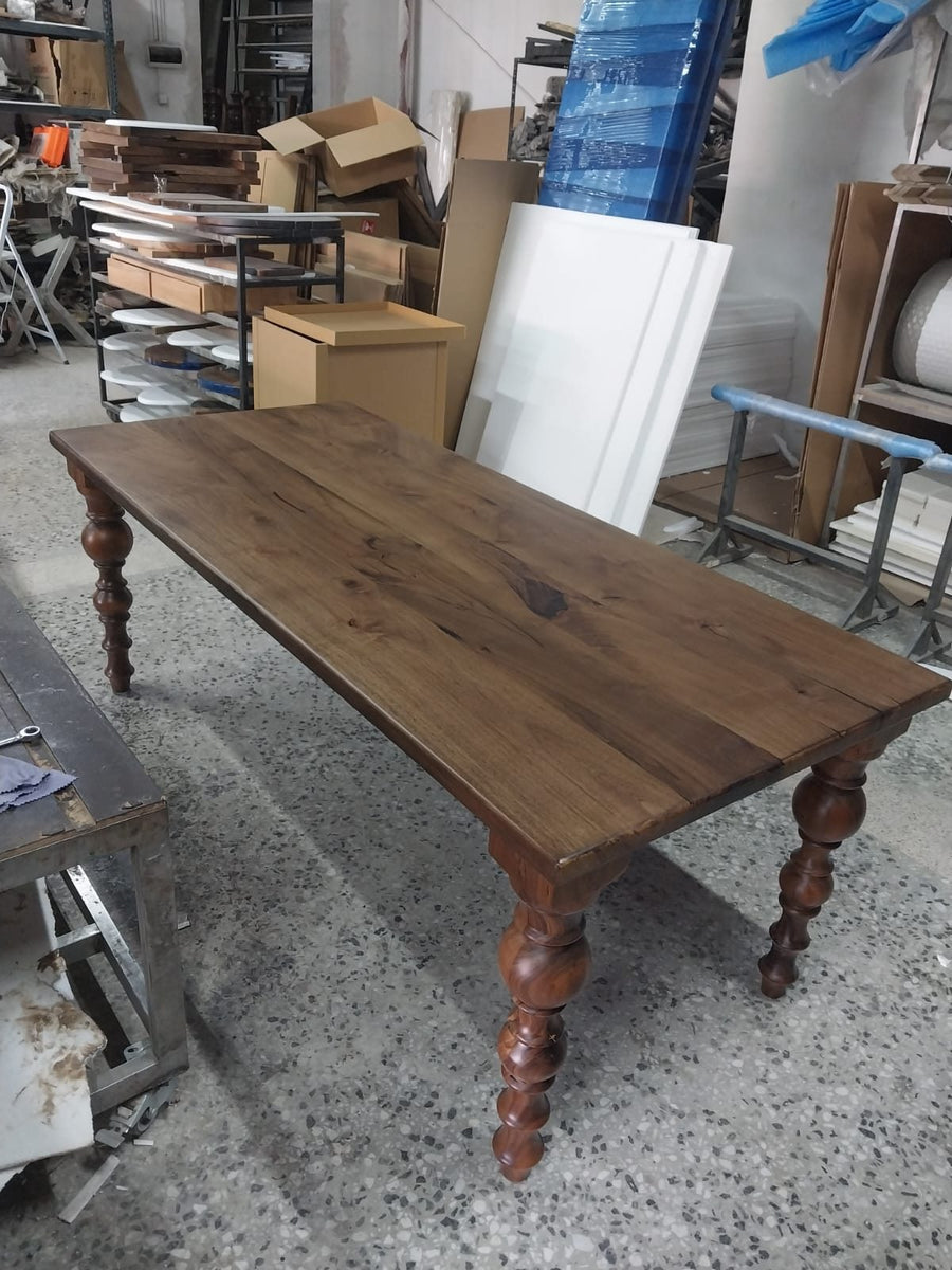 Walnut Farmhouse Dining Table, 80 × 36 in, ready-to-ship piece No. 132, photo 1