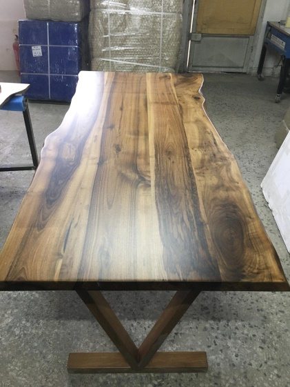 Walnut Live Edge Dining Table, 72 × 34 in, ready-to-ship piece No. 29, photo 1