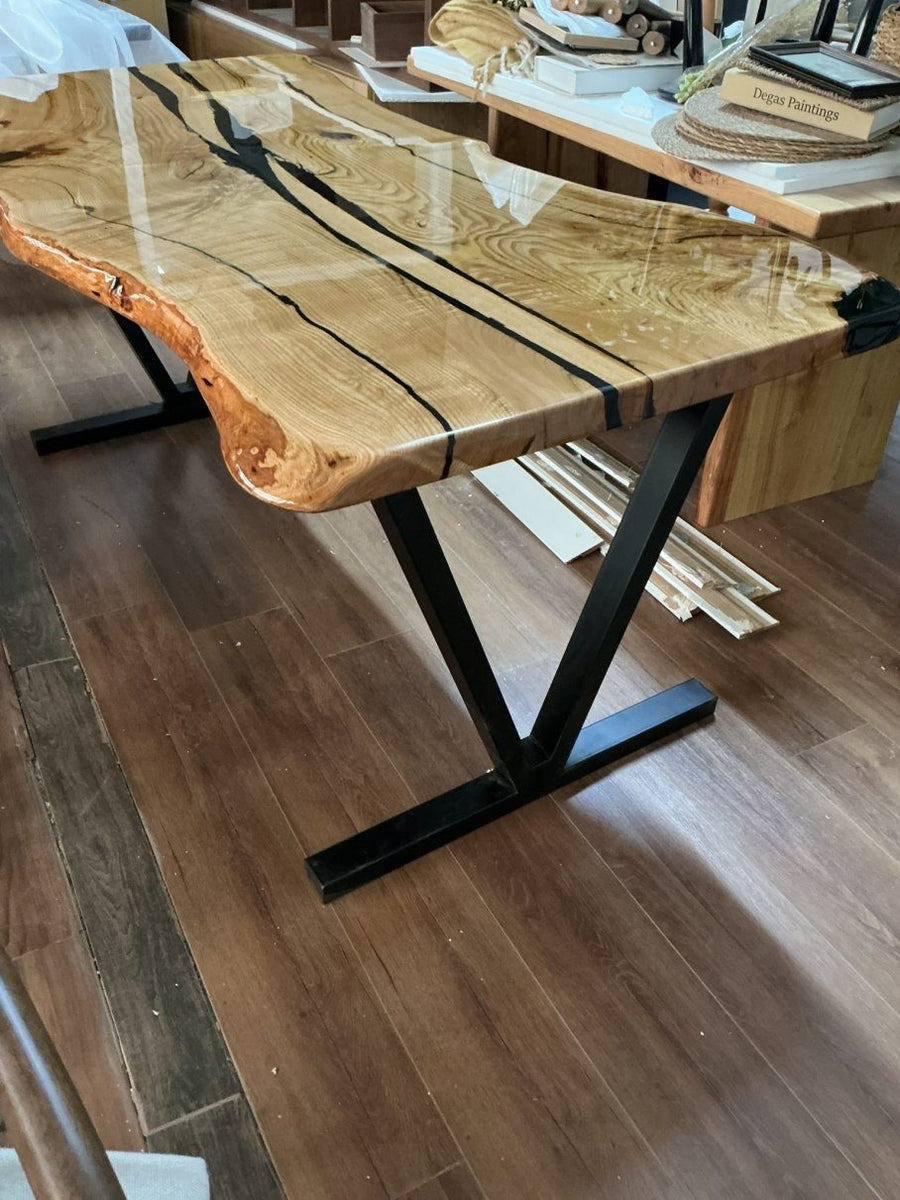 Chestnut Live Edge Dining Table, 72 × 34 in, ready-to-ship piece No. 172, photo 1
