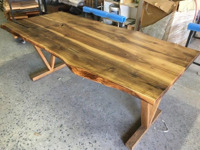 Walnut Live Edge Dining Table, 72 × 34 in, ready-to-ship piece No. 26, photo 1