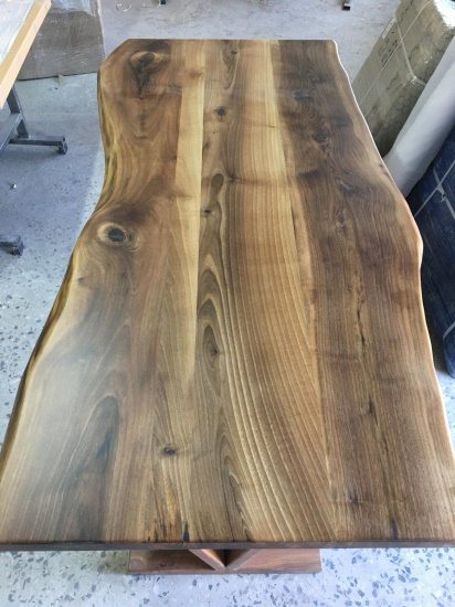 Walnut Live Edge Dining Table, 72 × 34 in, ready-to-ship piece No. 28, photo 1