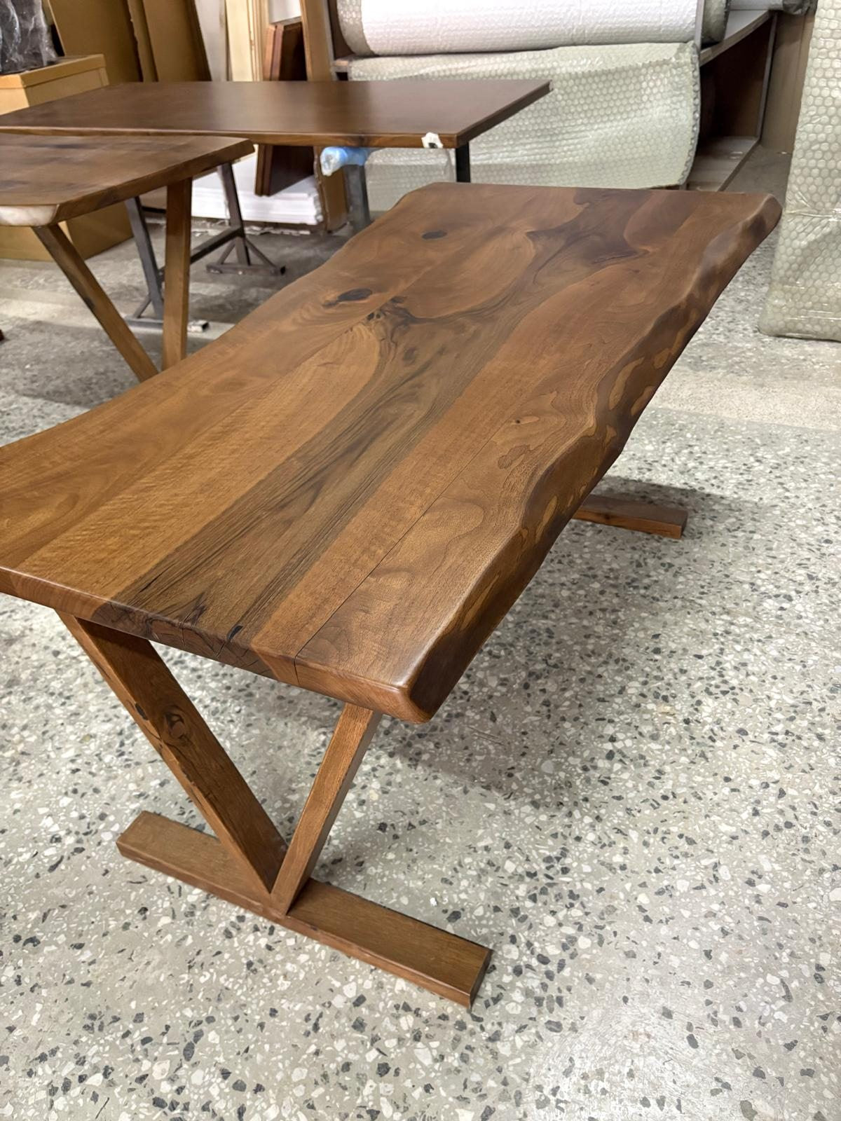 Walnut Live Edge Dining Table, 60 × 30 in, ready-to-ship piece No. 147, photo 1