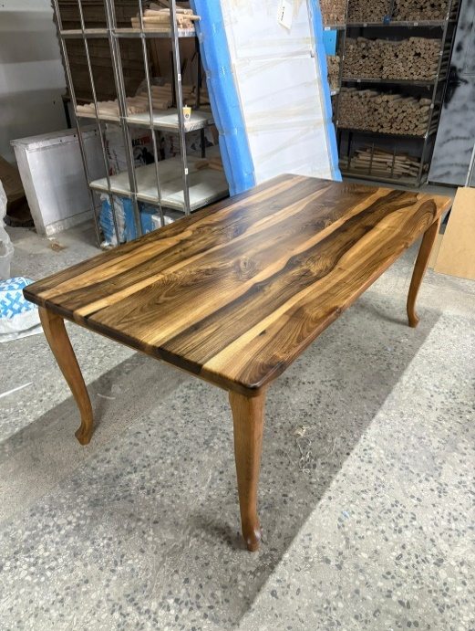 Walnut Dining Table, Cabriole Legs, 73 × 39 in, ready-to-ship piece No. 45, photo 1