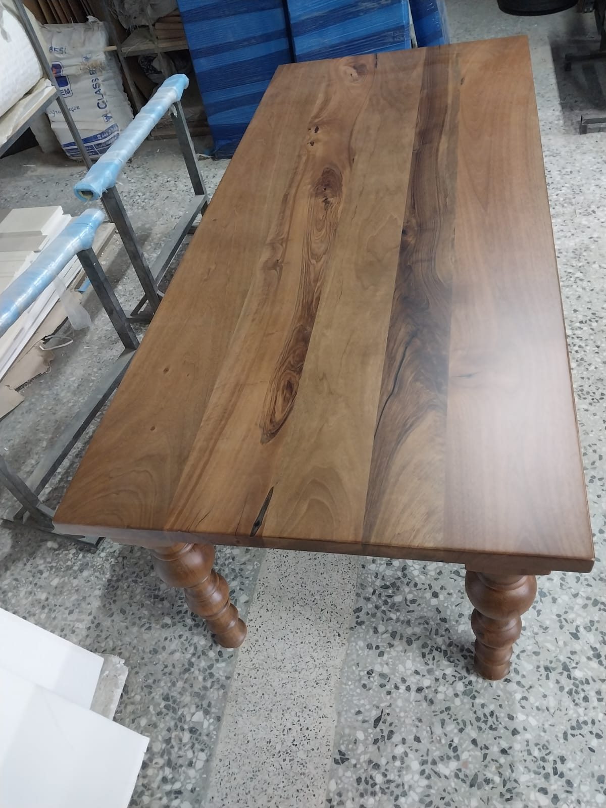 Walnut Farmhouse Dining Table, 80 × 36 in, ready-to-ship piece No. 131, photo 1