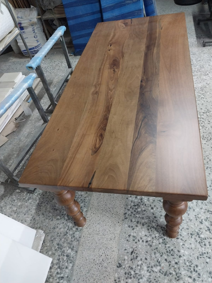 Walnut Farmhouse Dining Table, 80 × 36 in, ready-to-ship piece No. 131, photo 1