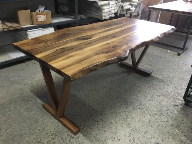 Walnut Live Edge Dining Table, 72 × 34 in, ready-to-ship piece No. 23, photo 1