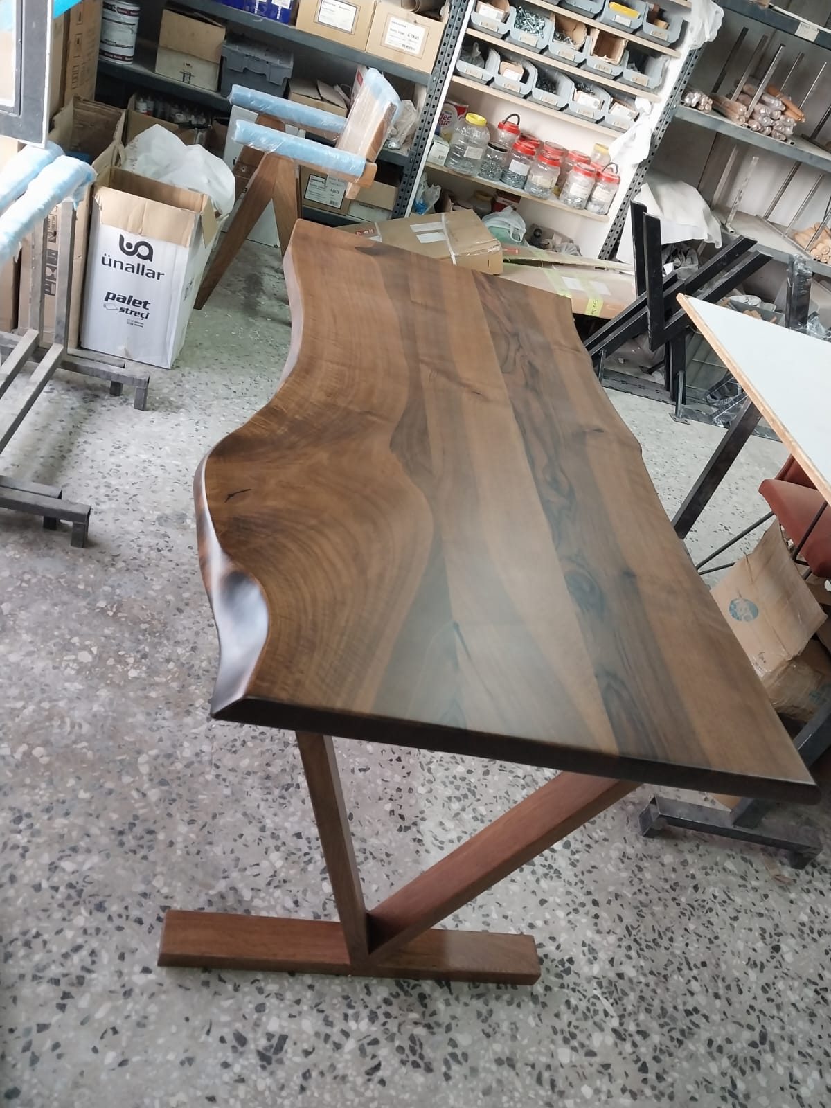 Walnut Live Edge Dining Table, 60 × 30 in, ready-to-ship piece No. 145, photo 1