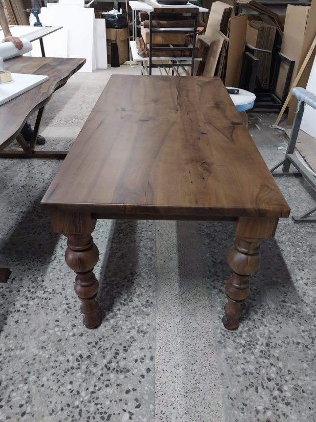 Walnut Farmhouse Dining Table, 72 × 34 in, ready-to-ship piece No. 173, photo 1