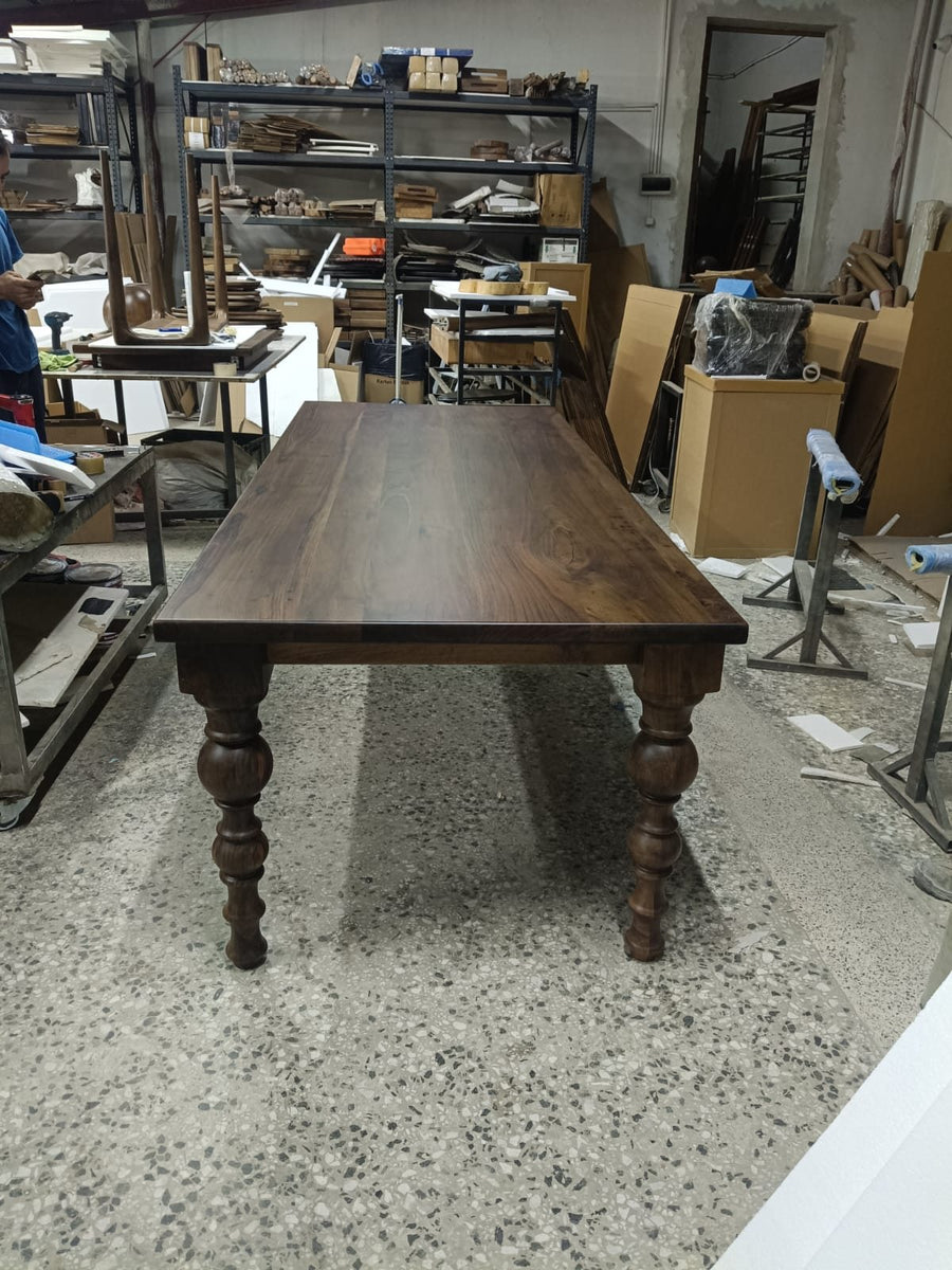 Walnut Farmhouse Dining Table, 91 × 36 in, ready-to-ship piece No. 164, photo 1