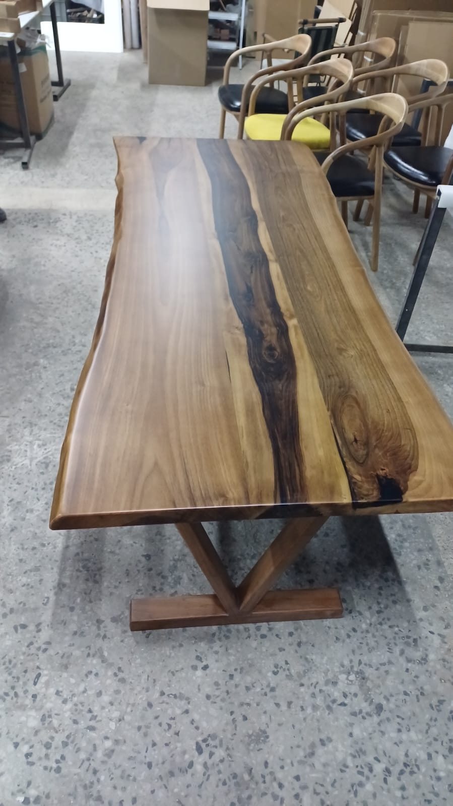 Walnut Live Edge Dining Table, 72 × 30 in, ready-to-ship piece No. 20, photo 2