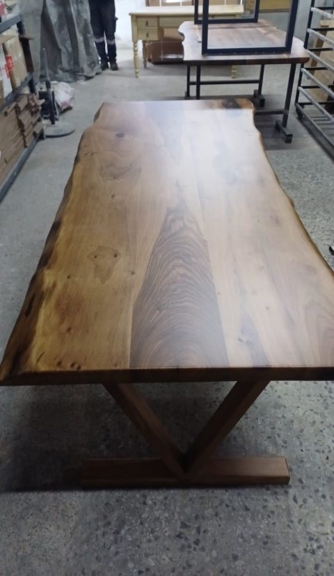 Walnut Live Edge Dining Table, 72 × 30 in, ready-to-ship piece No. 19, photo 2