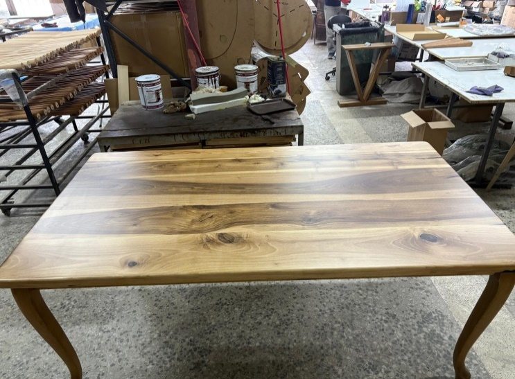 Walnut Dining Table, Cabriole Legs, 73 × 39 in, ready-to-ship piece No. 44, photo 2