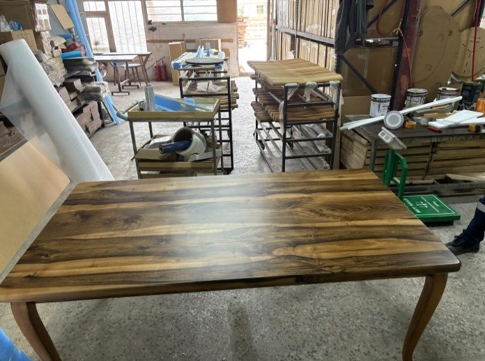 Walnut Dining Table, Cabriole Legs, 73 × 39 in, ready-to-ship piece No. 45, photo 2