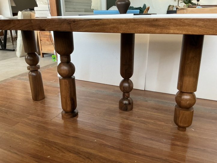 Dining Table, Geometric Turned Legs, 72 × 34 in, ready-to-ship piece No. 146, photo 2