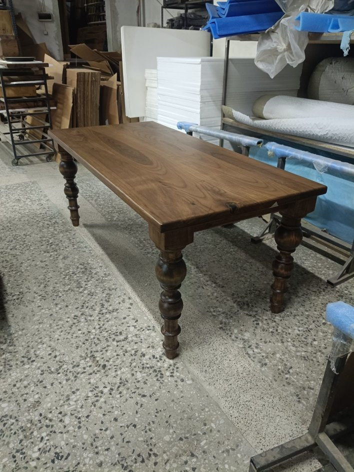 Walnut Farmhouse Dining Table, 72 × 34 in, ready-to-ship piece No. 174, photo 2